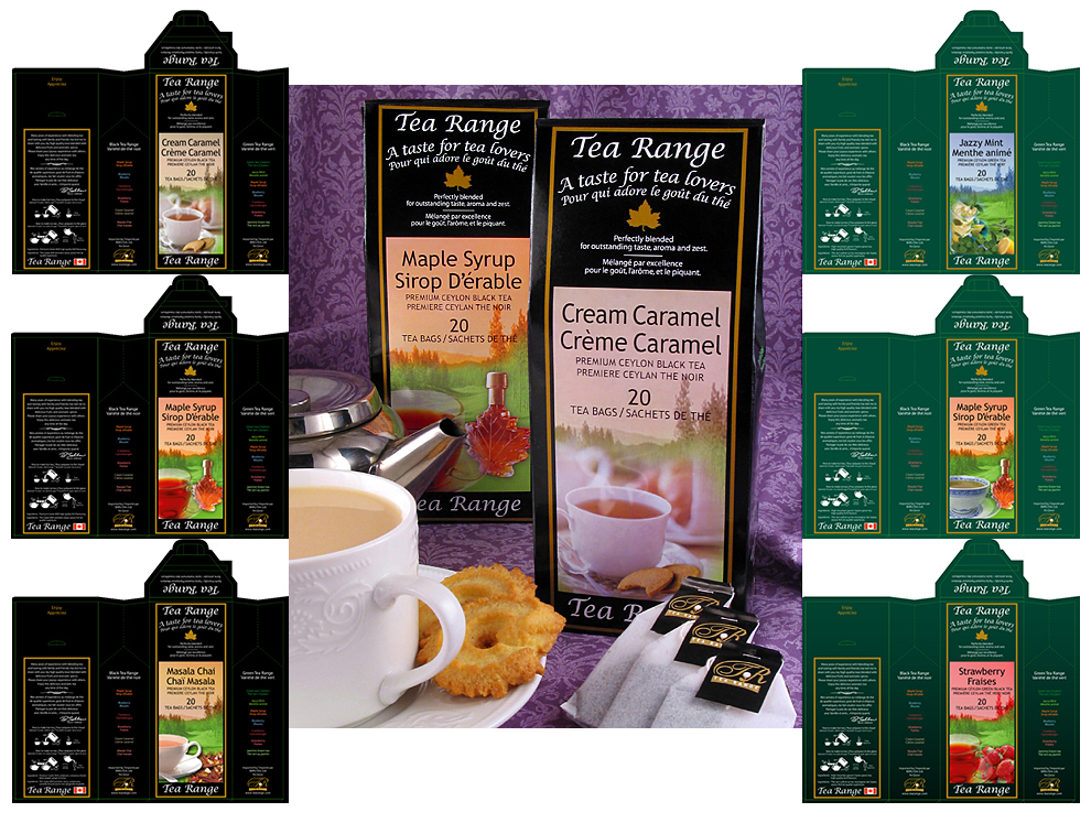 Packaging Design - Tea Range Teas, Halifax NS. - Design, illustration.